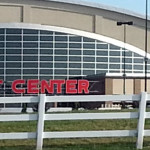Exterior of Hershey Giant Center with curved roof line